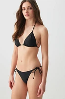 Ardene Side Tie Cheeky Bikini Bottom in | Size | Polyester/Nylon/Elastane | Microfiber