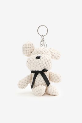 Ardene Knitted Teddy Bear Keychain in White | Polyester | Metropolis at  Metrotown