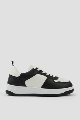 Ardene Basketball Sneakers in Black | Size | Faux Leather