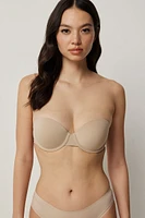 Ardene Strapless Push Up Bra in Beige | Size | Nylon/Spandex