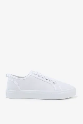 Ardene Canvas Lace Up Sneakers in | Size