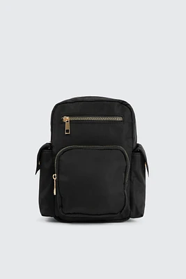 Ardene Nylon Sling Bag in Black | Polyester/Nylon | Eco-Conscious