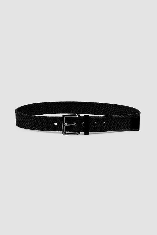 Ardene Man Canvas Belt For Men in Black | Size | Polyester