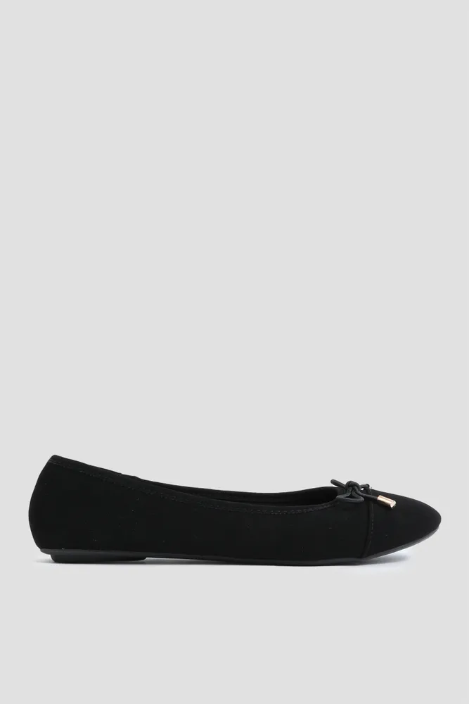 Faux-Leather Ballet Flats