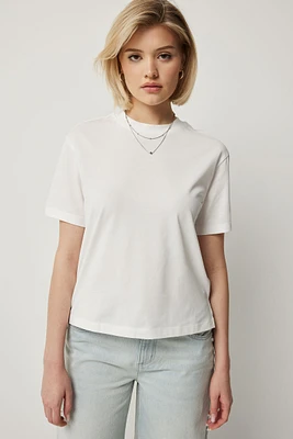 Ardene Boxy Crew Neck T-Shirt in | Size | Polyester/Cotton
