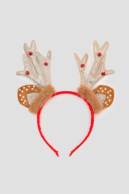 Ardene Gold Tone Reindeer Antler Headband