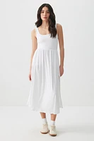 Ardene Super Soft Midi Dress with Slit in Coconut Bliss | Size | Polyester/Elastane