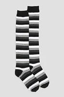 Ardene Striped Socks in Black | Polyester/Spandex