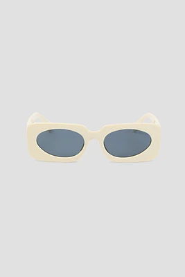 Ardene A.C.W. Oval Lenses Sunglasses in White