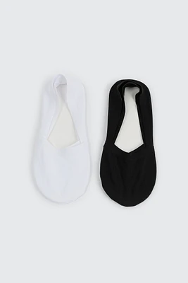 Ardene 2-Pack Shoe Liners in White | Cotton/Elastane