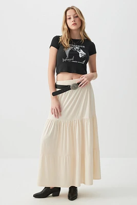 Ardene Tiered Maxi Skirt in | Size | Polyester/Elastane