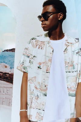 Ardene Man Summer Print Resort Shirt For Men | Size | Rayon