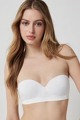 Ardene Seamless Bandeau Bra in White | Size | Nylon/Spandex