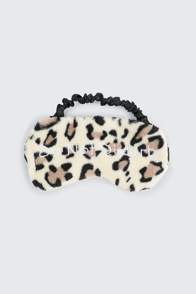 Ardene Leopard Sleep Mask in Beige