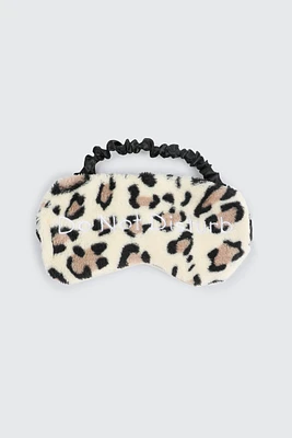 Ardene Leopard Sleep Mask in Beige