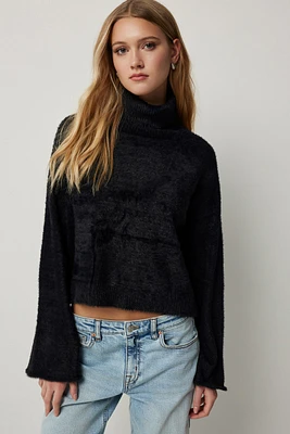 Ardene Bell Sleeve Turtleneck Sweater in | Size | Nylon