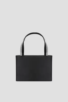 Ardene Satin Handbag with Embellished Handles in | Polyester
