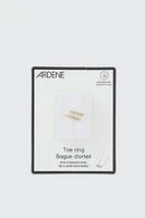 Ardene Toe Ring with Stone Detail in Gold | Stainless Steel