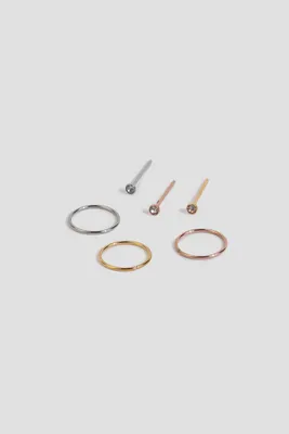 Ardene 6-Pack Nose Studs and Hoops