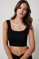 Ardene Basic Open Back Seamless Ultra Crop Tank in | Size | Nylon/Elastane