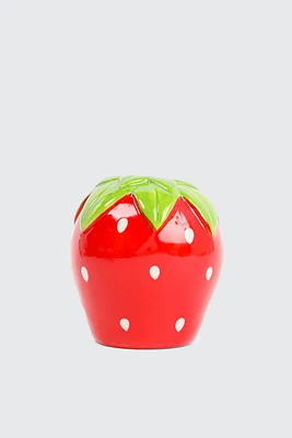 Ardene Strawberry Coin Bank in Red