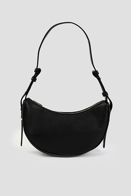 Ardene Baguette Bag in Black | Faux Leather/Polyester