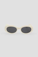 Ardene Oval Sunglasses in Beige