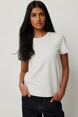 Ardene Short Relax T-Shirt in Light Grey | Size | 100% Cotton