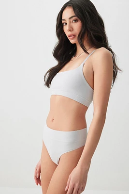 Ardene Seamless High Waist Thong Panty in Earl Grey | Size | Nylon/Elastane | Eco-Conscious