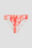 Ardene Tie-Dye Swim Bottom in Orange | Size | Polyester/Nylon/Elastane | Microfiber