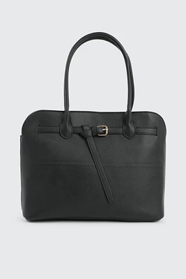 Ardene Tote Bag with Buckle Detail in | 100% Recycled Polyester/Faux Leather | Eco-Conscious