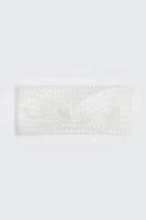 Ardene Open Mesh Knotted Headwrap in White