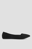 Ardene Classic Pointy Flats in | Size | Polyester/Faux Suede | Eco-Conscious