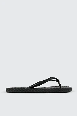 Ardene Braided Flip-Flops Sandals in | Size