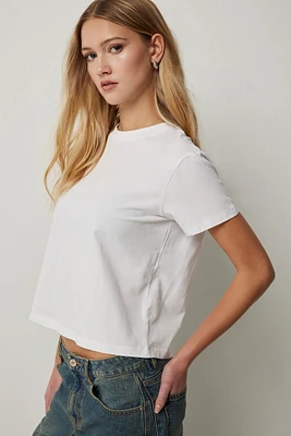 Ardene Basic Short T-Shirt in | Size | Cotton/Elastane | Eco-Conscious