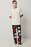 Ardene Man Plush Coca-Cola Polar Bear PJ Pants For Men in Black | Size