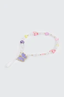 Ardene Assorted Beaded Phone Charm in Lilac