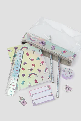 Ardene Printed Stationery Set in Silver