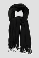 Ardene Solid Scarf in Black | Polyester