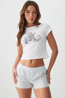 Ardene Graphic PJ Top in | Size | Cotton/Elastane | Eco-Conscious