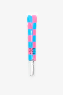 Ardene Checkered Lip Gloss in Med. Blue