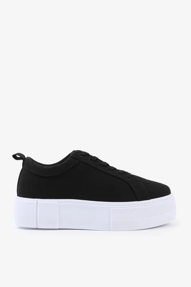 Ardene Canvas Platform Sneakers in | Size