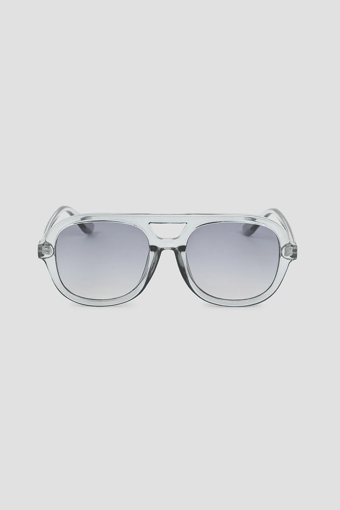 Ardene Clear Frame Aviator Sunglasses