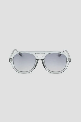 Ardene Clear Frame Aviator Sunglasses