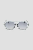 Ardene Clear Frame Aviator Sunglasses