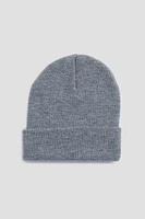 Ardene Solid Beanie in Grey | Polyester | Eco-Conscious