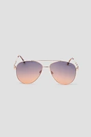 Ardene Aviator Sunglasses in Gold