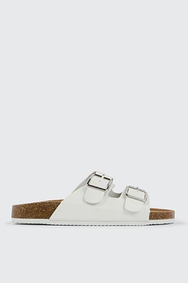 Ardene Two-Buckle Sandals in | Size | Faux Suede