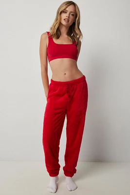 Ardene Plush PJ Joggers in | Size | 100% Recycled Polyester | Eco-Conscious