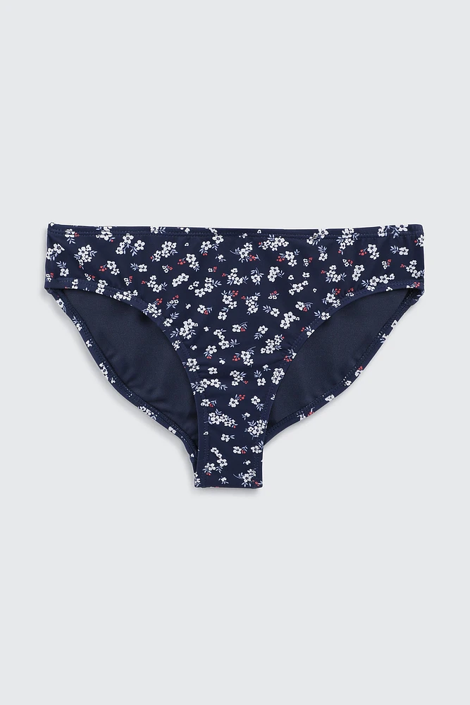 Ardene Kids Printed Swim Bottom in Dark Blue | Size | Polyester/Nylon/Elastane | Microfiber